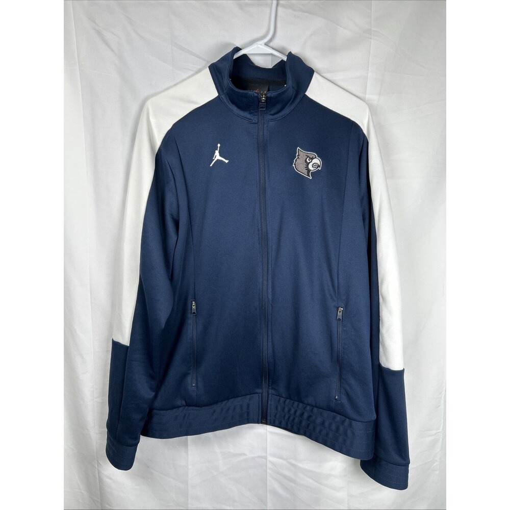 Nike Jordan Team Flight Full Zip Jacket With Gray Cardinal Embroidered Sz Large
